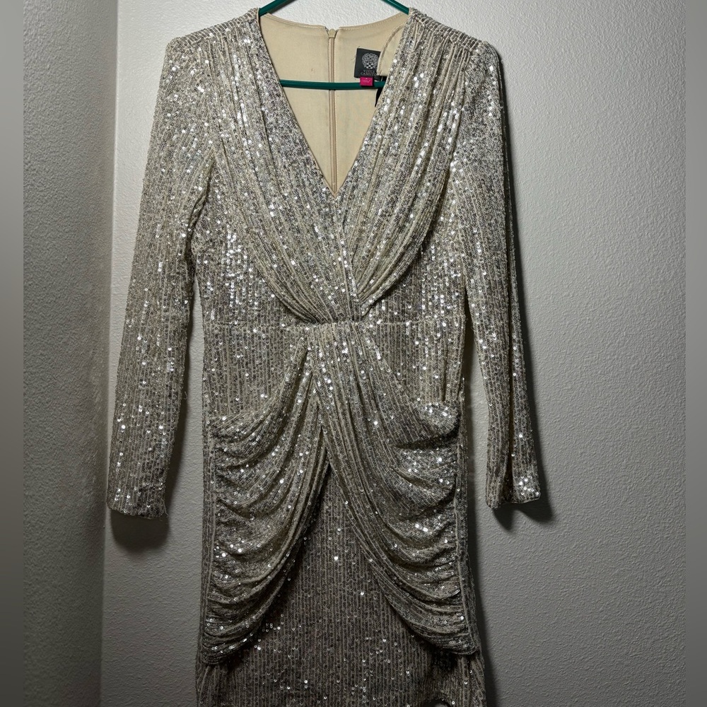 Vince camuto mini glam dress